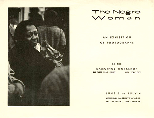 Poster for Kamoinge’s 1965 exhibition, The Negro Woman