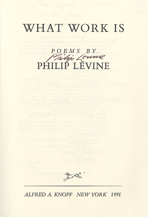 What Work Is Title Page