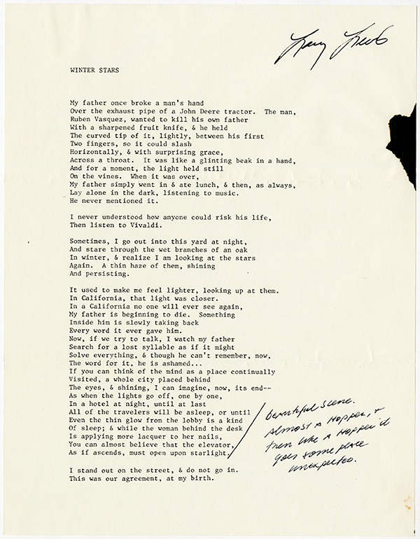 Winter Stars Manuscript